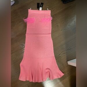Elegant Pink Knit Skirt
